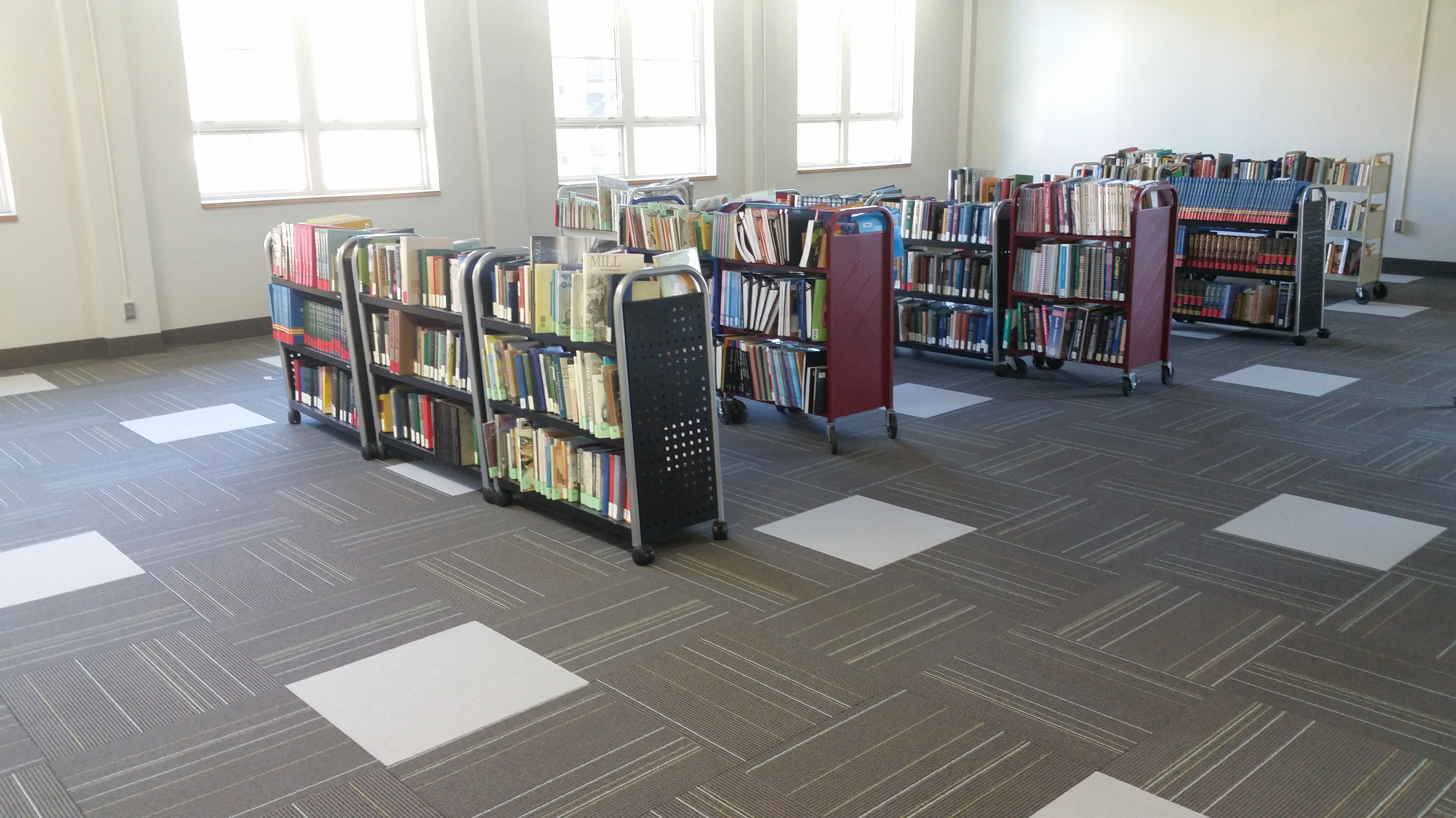 book sale books on carts