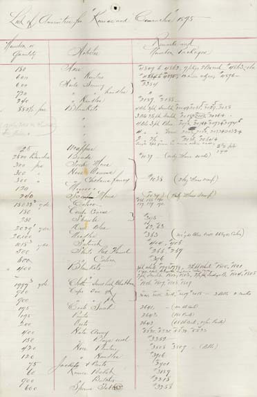 Click here to view larger image of List of Annuities for Kiowa and Comanche, 1875