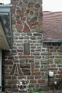 Image of fireplace at Anna Lewis' former home in Clayton, Oklahoma as it appeared in 2005.