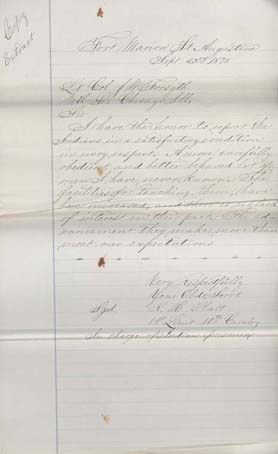 Click here to view larger image of letter from Richard Henry Pratt to J. W. Forsyth.