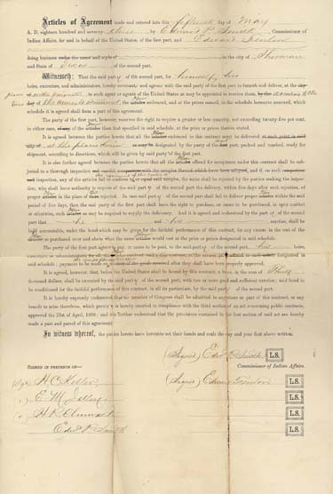 Click here to view larger image of Articles of Agreement between Edward P. Smith and Edward Fenlon.