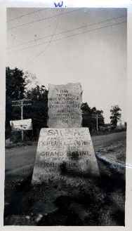 Click here for a larger view of monument to the first white settlement in Oklahoma.